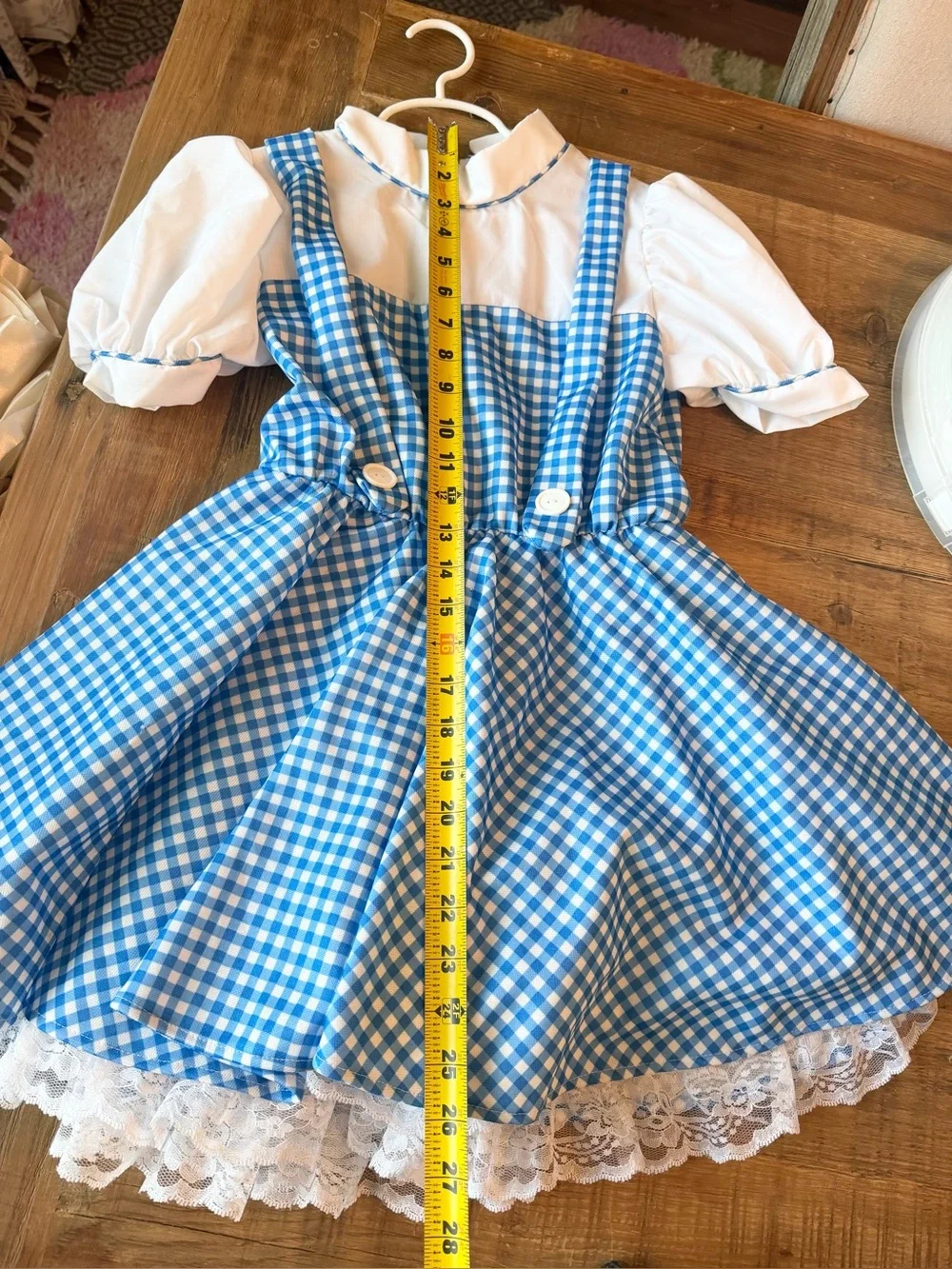 Rubie’s Wizard of Oz Dorothy Gingham Dress | Costume. Girl’s Sz-M Blue| White.